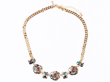 Gold and Multi Color Necklace Online now