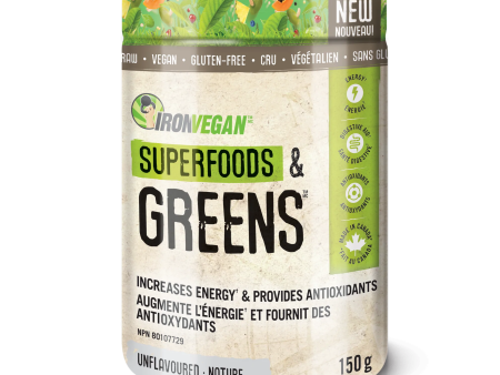 Iron Vegan Superfoods & Greens, Increases energy & Provides antioxidants, Unflavoured For Discount