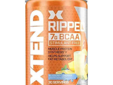 XTEND RIPPED 7g BCAA, Stimulant Free, Blueberry Lemonade Online Sale