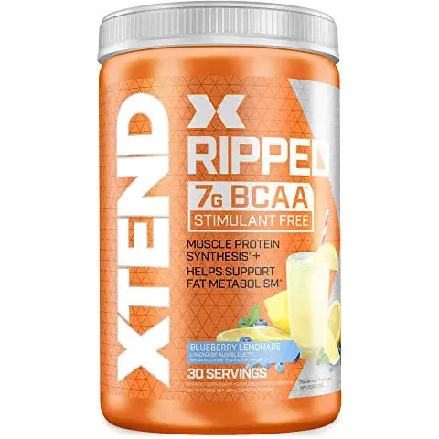 XTEND RIPPED 7g BCAA, Stimulant Free, Blueberry Lemonade Online Sale