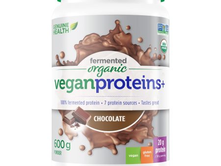 Genuine Health Fermented Organic Vegan Proteins+, Natural Chocolate Cheap