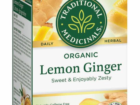 Traditional Medicinals® Lemon Ginger Tea Hot on Sale