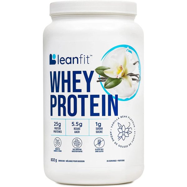 Leanfit Whey Protein drink mix, Vanilla Bean Flavour, 832g on Sale