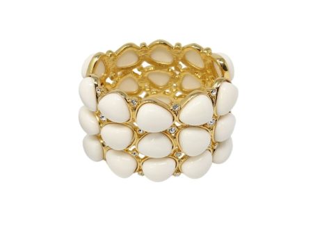 3 Row White Rounded Bracelet For Discount