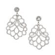 Crystal Lace Clip Earrings Online