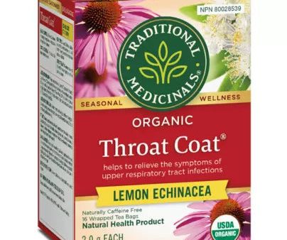 Traditional Medicinals® Throat coat® Organic herbal tea with Echinacea and Lemon Online Hot Sale