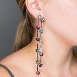 Multicolored Double Row Earrings For Discount