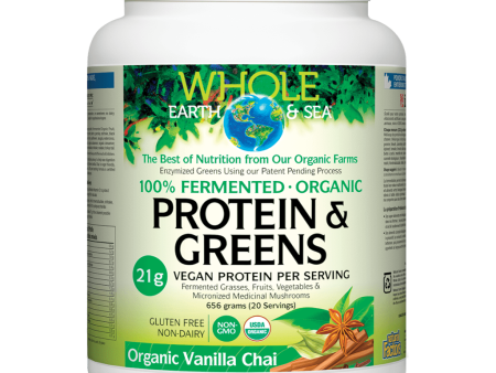 Fermented Organic Protein & Greens, Organic Vanilla Chai, Whole Earth & Sea Powder Sale