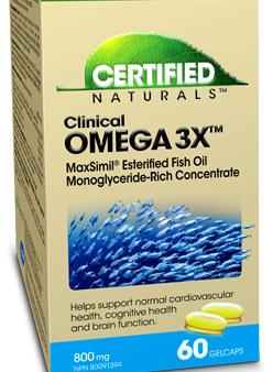 LIQUIDATION - Certified Naturals Clinical Omega 3x gelcaps - FINAL SALE NO RETURNS*** Online Hot Sale