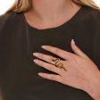 Polished Gold Serpentine Snake Ring on Sale