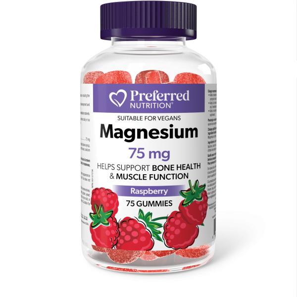 Preferred Nutrition Magnesium 75mg Raspberry Gummies Fashion