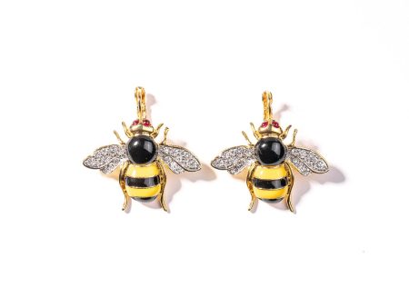 Bee Enamel Clip Earring Cheap