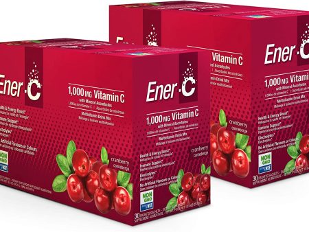 Ener-C 1,000mg Vitamin C with Mineral Ascorbates, Cranberry flavour For Sale