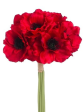 12” Silk Red Anemone Bouquet (FSA052-RED) Online Sale