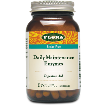 Flora - Daily Maintenance Enzymes, 60 vcap. Online Hot Sale