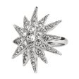 Silver & Crystal Flared Star Ring Sale