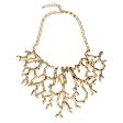 Polished Gold Coral Branch Necklace Online Sale