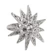 Silver & Crystal Flared Star Ring Sale