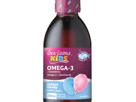 Omega-3 EPA + DHA with Vitamin D3, Cotton Candy, Sea-licious Kids Liquid For Discount