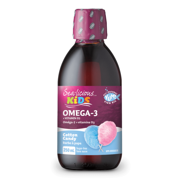 Omega-3 EPA + DHA with Vitamin D3, Cotton Candy, Sea-licious Kids Liquid For Discount