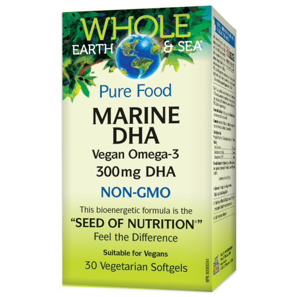 Pure Food Marine DHA 300 mg Vegan Omega-3, Whole Earth & Sea® Vegetarian Softgel Online now