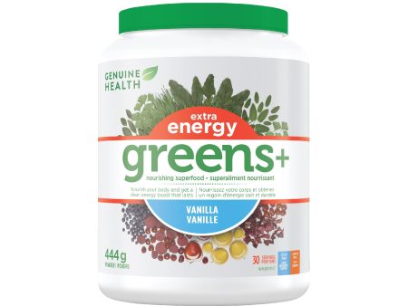 Genuine Health Greens+ Extra Energy, Vanilla on Sale