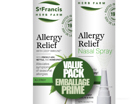 St Francis Herb Farm Allergy Relief Nasal spray + Allergy Relief Tincture with Deep Immune Online Sale