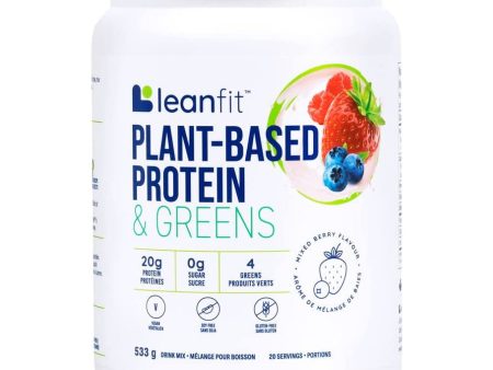 Leanfit Plant-Based Protein&Greens, Mixed Berry Flavour, 533g Hot on Sale