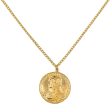 Satin Gold Medallion Pendant Necklace Online Sale