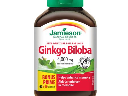 Jamieson Ginkgo Biloba Caplets, 4,400 mg Sale