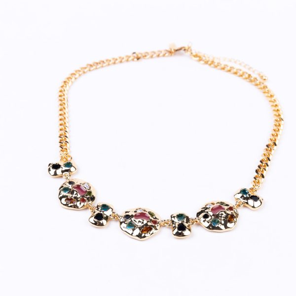 Gold and Multi Color Necklace Online now