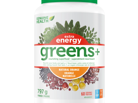 Genuine Health Greens+ Extra Energy, Natural Orange Discount