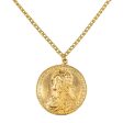 Satin Gold Medallion Pendant Necklace Online Sale