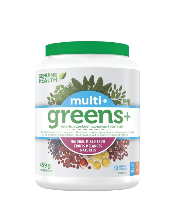 Genuine Health Greens+ Multivitamin, mixed fruit Supply