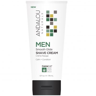 Andalou Naturals CannaCell® Men Smooth Glide Shave Cream Calm and Condition For Discount