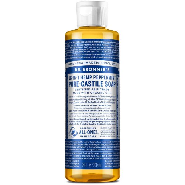 Dr. Bronner s Pure Castile Peppermint Liquid Soap For Discount