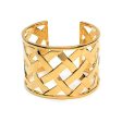 Polished Gold Basketweave Cuff Online