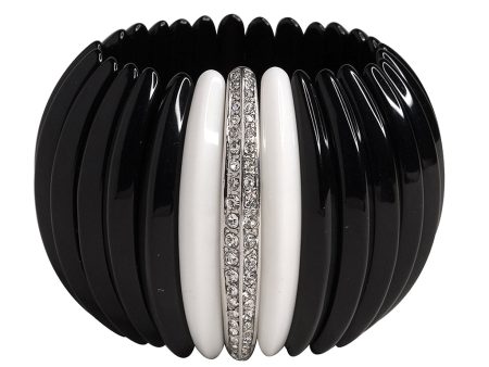 Black & White Stretch Cuff Bracelet Supply