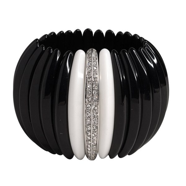 Black & White Stretch Cuff Bracelet Supply