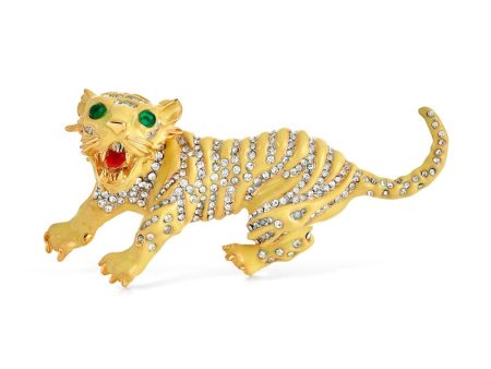 Emerald Eyes Tiger Pin For Discount