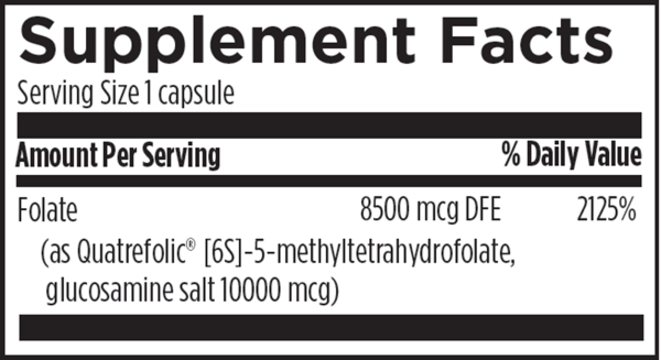 L-5-MTHF 8500 mcg 60 vcaps Supply