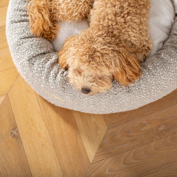 Donut Bed With Removable Covers in Mink Bouclé by Lords & Labradors Online now