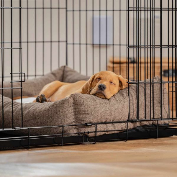 Cosy & Calming Puppy Crate Bed With Removable Covers In Inchmurrin Umber by Lords & Labradors Hot on Sale