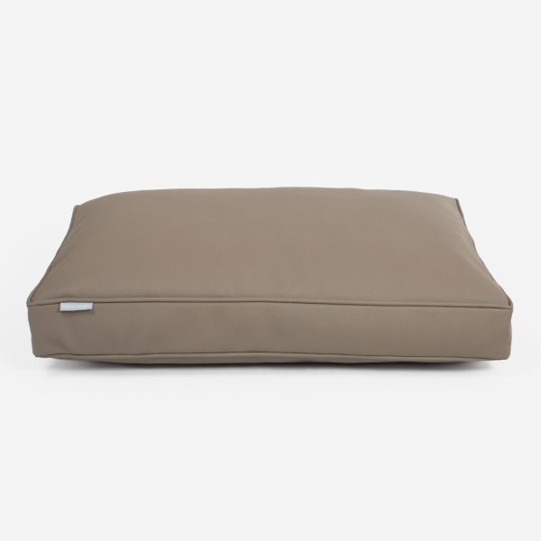 Dog Cushion With Removable Cover in Rhino Tough Camel Faux Leather by Lords & Labradors Online Sale