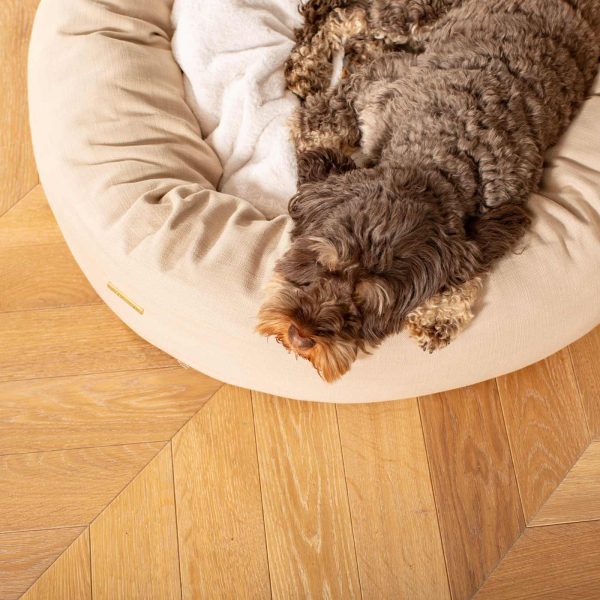 Donut Bed With Removable Covers in Savanna Oatmeal by Lords & Labradors Online now