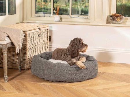 Donut Bed With Removable Covers in Granite Bouclé by Lords & Labradors Online