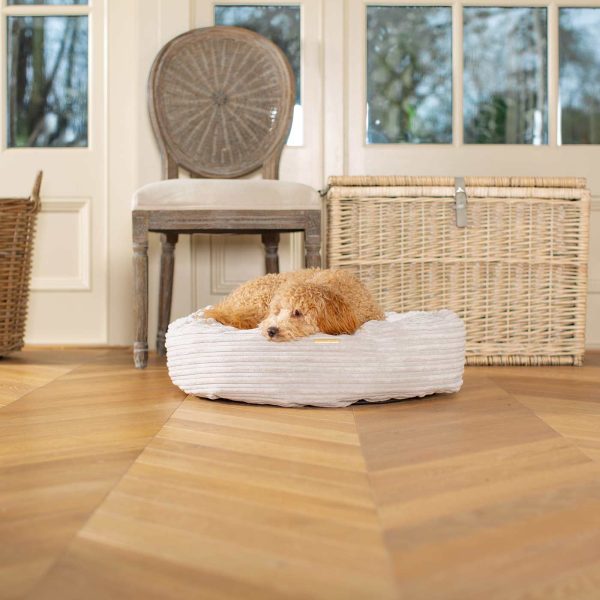 Donut Bed With Removable Covers in Light Grey Essentials Plush by Lords & Labradors Supply