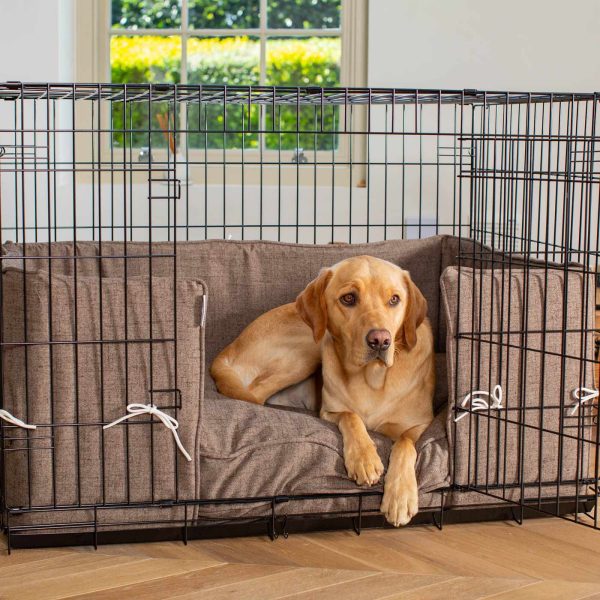 Dog Crate Bumper in Inchmurrin Umber by Lords & Labradors on Sale