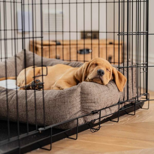 Cosy & Calming Puppy Crate Bed With Removable Covers In Inchmurrin Umber by Lords & Labradors Hot on Sale