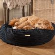 Donut Bed With Removable Covers in Navy Essentials Plush by Lords & Labradors Cheap